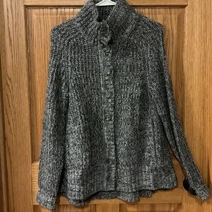 Victoria’s Secret Chunky Knit Funnel Neck Cardigan Sweater. Small